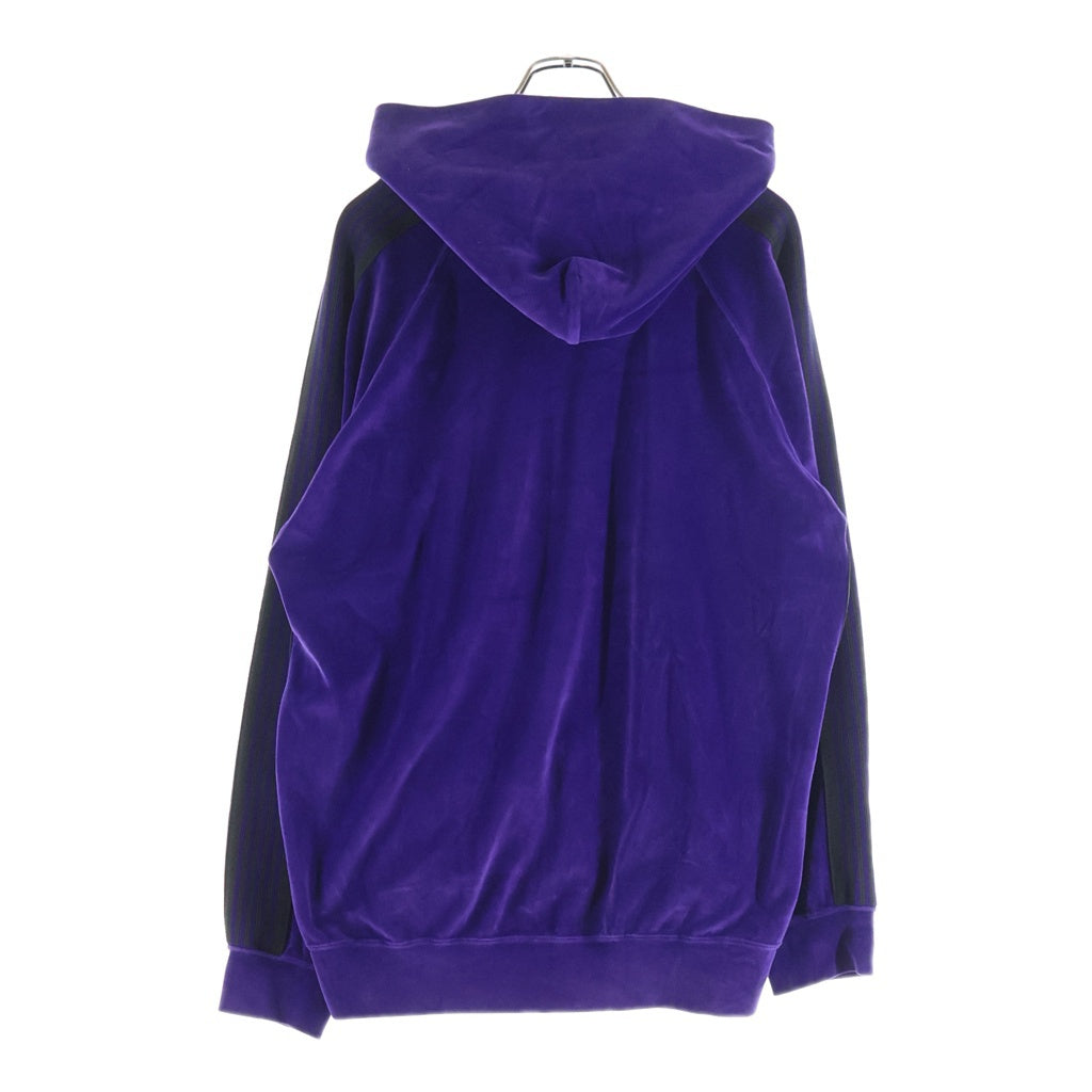 Needles(ニードルス) 23AW VELOR TRACK HOODIE NS252 ベロア トラック プルオーバーパーカー フーディ パープル