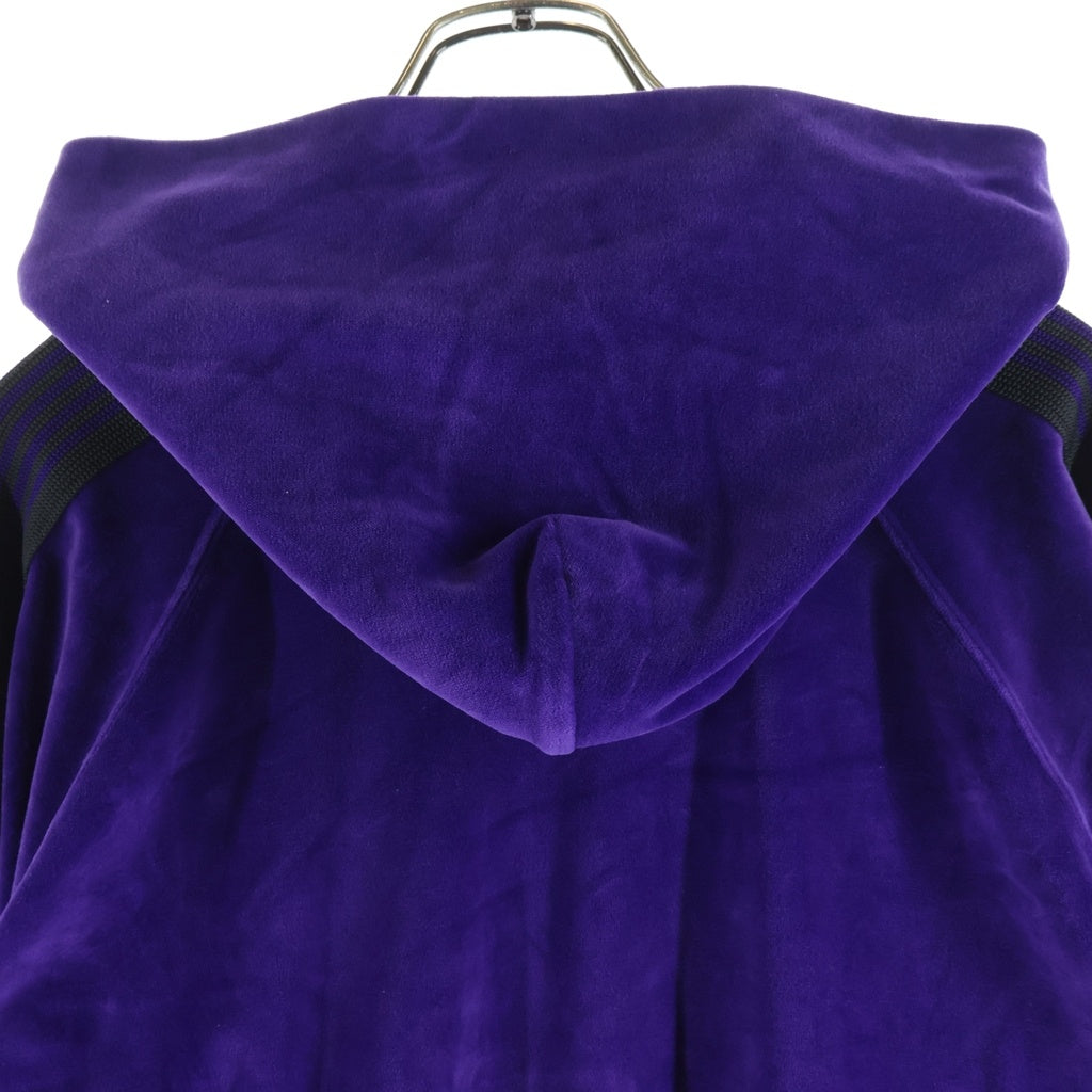Needles(ニードルス) 23AW VELOR TRACK HOODIE NS252 ベロア トラック プルオーバーパーカー フーディ パープル