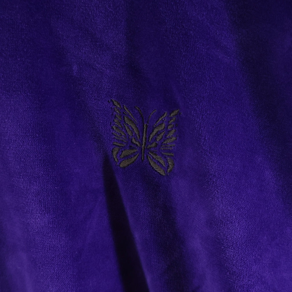 Needles(ニードルス) 23AW VELOR TRACK HOODIE NS252 ベロア トラック プルオーバーパーカー フーディ パープル