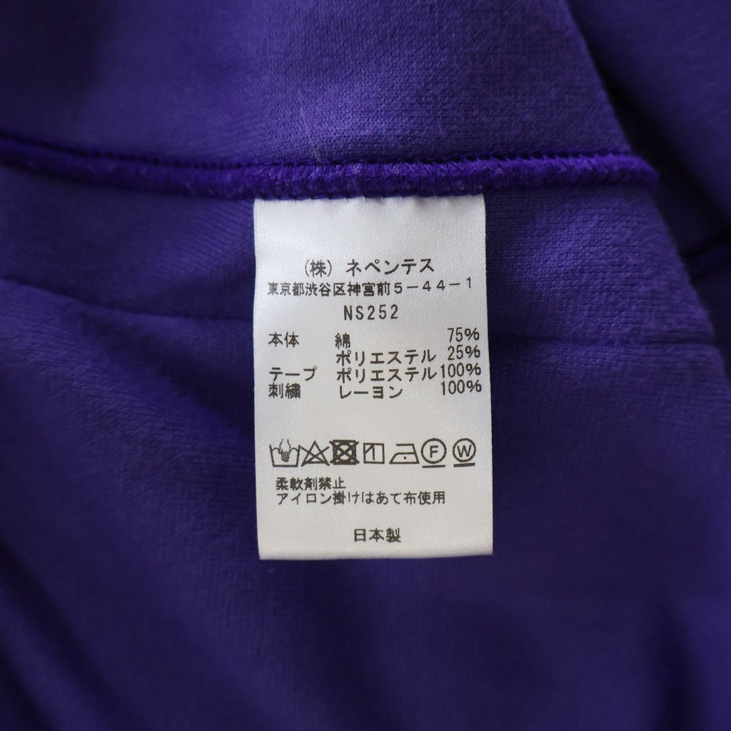 Needles(ニードルス) 23AW VELOR TRACK HOODIE NS252 ベロア トラック プルオーバーパーカー フーディ パープル