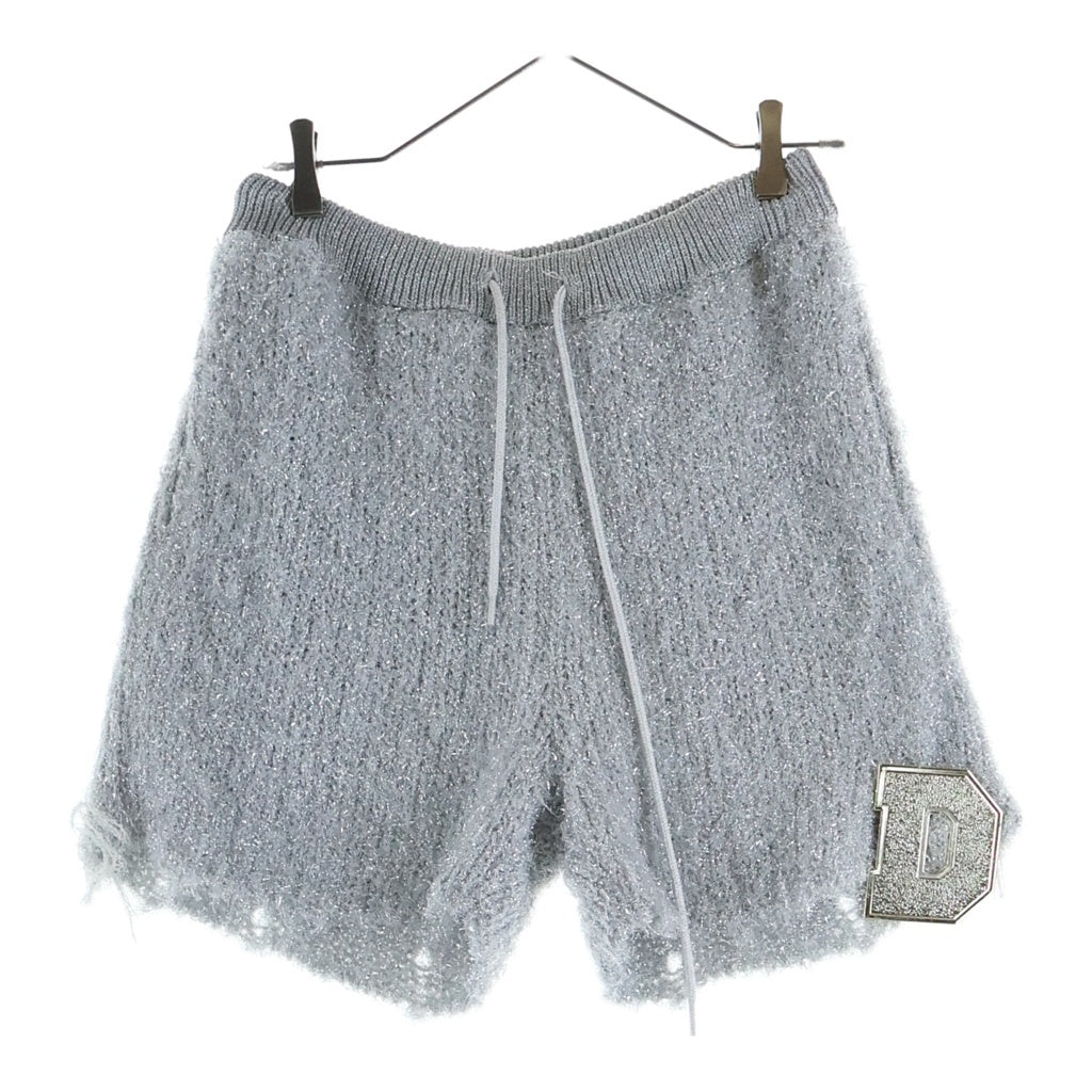 doublet(ダブレット) Metal Letter Shorts 22SS41KN70 メタル レター ショーツ ハーフパンツ シルバー レディース