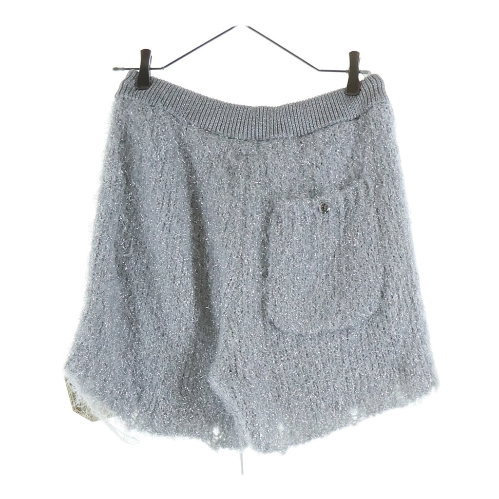 doublet(ダブレット) Metal Letter Shorts 22SS41KN70 メタル レター ショーツ ハーフパンツ シルバー レディース