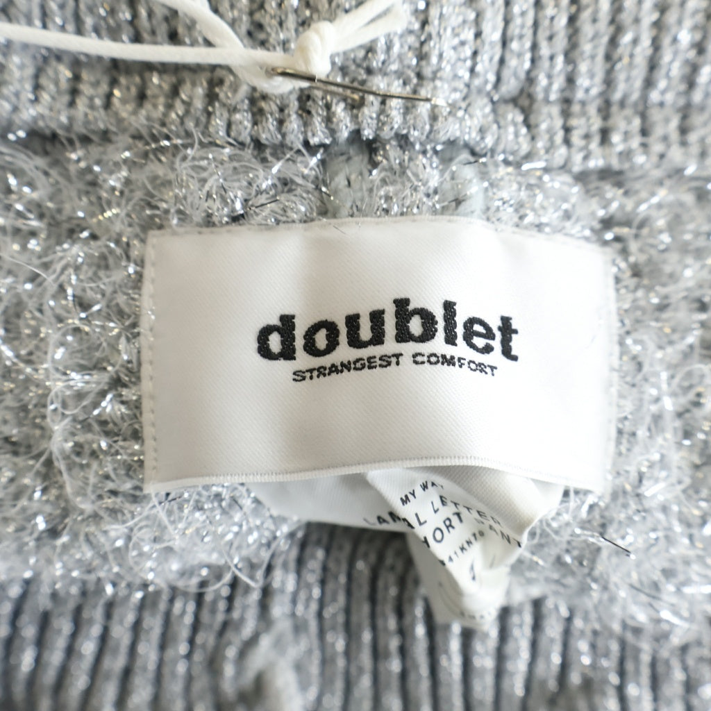 doublet(ダブレット) Metal Letter Shorts 22SS41KN70 メタル レター ショーツ ハーフパンツ シルバー レディース