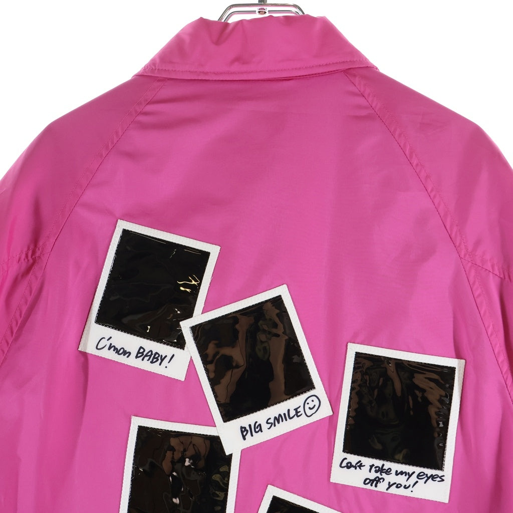 doublet(ダブレット) 19AW POLAROID FILM COACH JACKET 19AW15BL89 ポラロイド フィルム ナイロンコーチジャケット ピンク