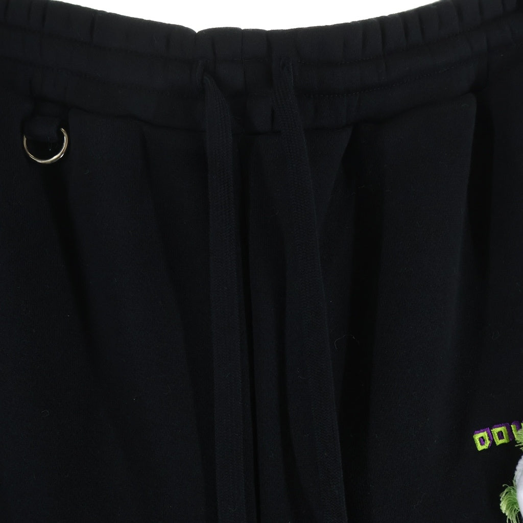 doublet(ダブレット) 21AW PUPPET EMBROIDERY SWEAT PANTS 21AW26CS193 パペット エンブロイダリー スウェットパンツ ブラック