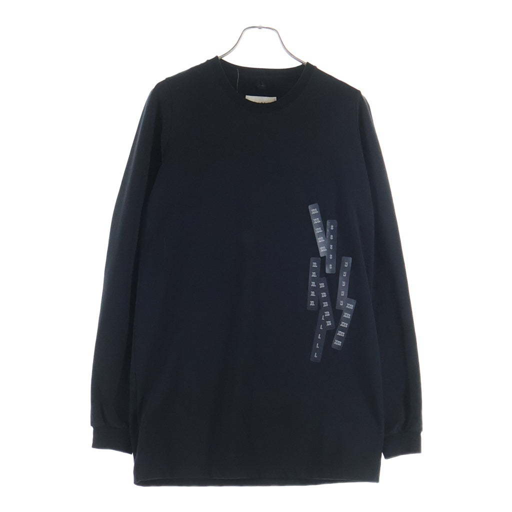doublet(ダブレット) 22SS STRETCHING OVERSIZE LONG SLEEVE T-SHIRT 22SS06CS218 ストレッチング オーバーサイズ クルーネック長袖Tシャツカットソー ロンT ブラック