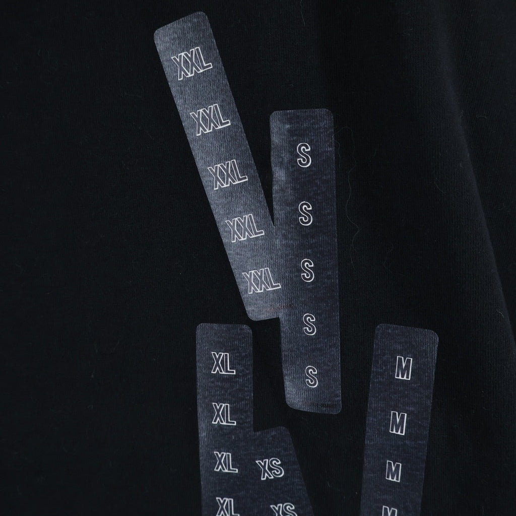 doublet(ダブレット) 22SS STRETCHING OVERSIZE LONG SLEEVE T-SHIRT 22SS06CS218 ストレッチング オーバーサイズ クルーネック長袖Tシャツカットソー ロンT ブラック