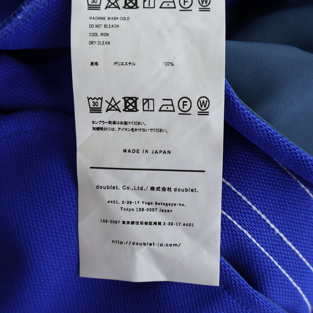 doublet(ダブレット) 23SS INVISIBLE TRACK PANTS 23SS42PT231 インヴィジブル トラックパンツ ブルー