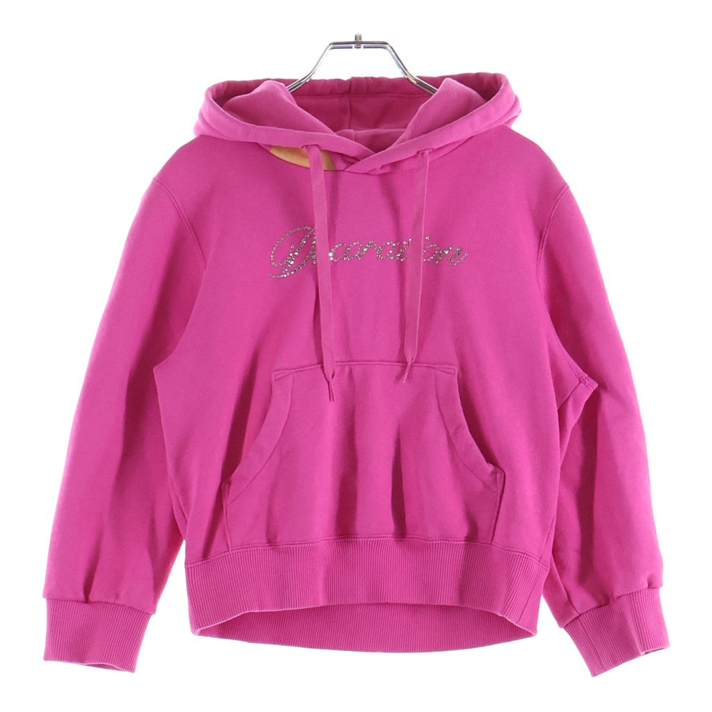 doublet(ダブレット) 22AW Rhinestone logo detail hoodie 22AW35CS231 ラインストーン ロゴ ディテール プルオーバーパーカー フーディー ピンク レディース