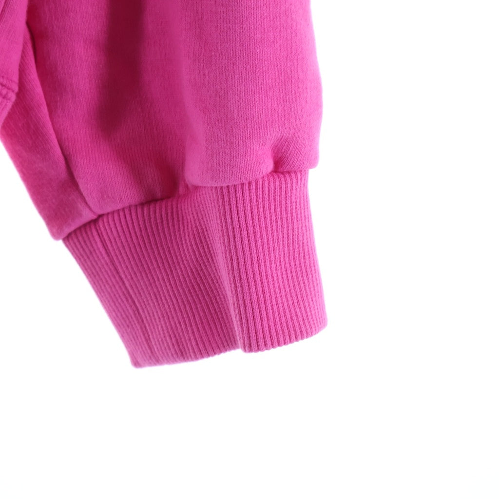 doublet(ダブレット) 22AW Rhinestone logo detail hoodie 22AW35CS231 ラインストーン ロゴ ディテール プルオーバーパーカー フーディー ピンク レディース