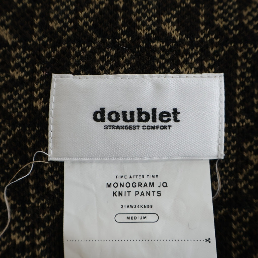doublet(ダブレット) MONOGRAM JQ KNIT PANTS 21AW34KN59 DBロゴ