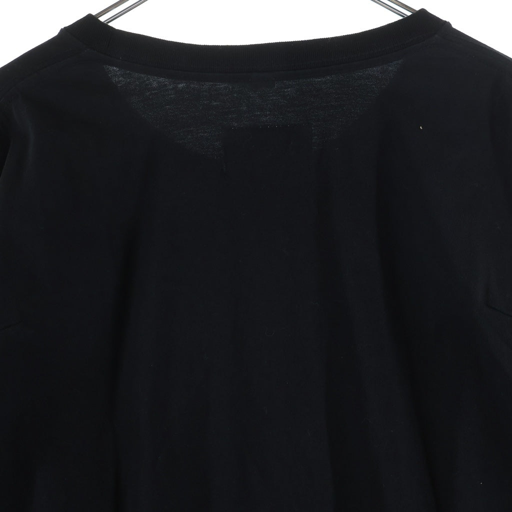 doublet(ダブレット) 20AW RA-MEN EMBROIDERY LONG SLEEVE T-SHIRT 20AW29CS158 ラーメン エンブロイダリー クルーネック長袖Tシャツカットソー ロンT ブラック