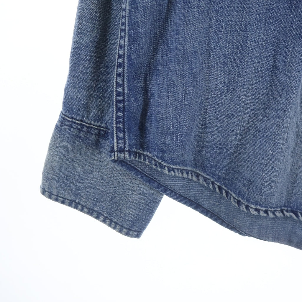 Needles ニードルス WESTAN SHIRT WS9257 フロント パピヨンロゴ刺繍 ウエスタン 長袖デニムシャツ インディゴ Needles(ニードルス) WESTAN SHIRT WS9257 フロント パピヨンロゴ刺繍