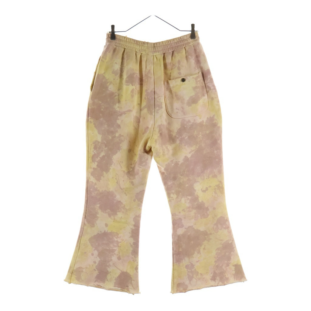 doublet(ダブレット) 22SS WASTE VEGETABLE DYED SWEAT PANTS 22SS28PT177 ウェイスト ベジタブル ダイド フロントロゴ刺繍 スウェットパンツ イエロー