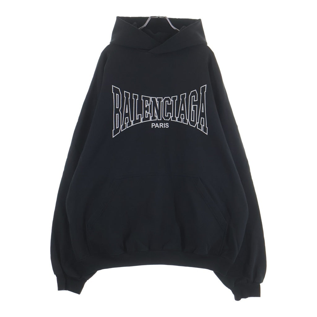 BALENCIAGA(バレンシアガ) 24AW ロゴ ヴィンテージ プリント プルオーバー パーカー ブラック 803265 TRVH6