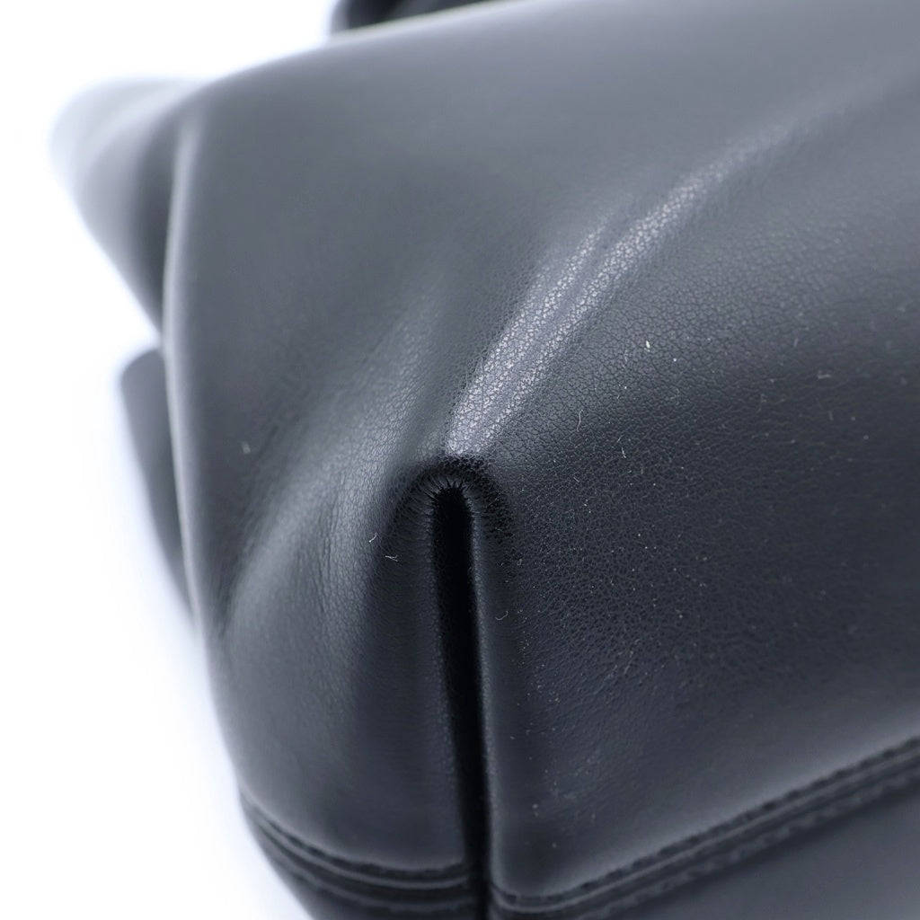 EMPORIO ARMANI(エンポリオアルマーニ) MyEA Nappa-leather shopper bag レザーショルダーバッグ ブラック レディース