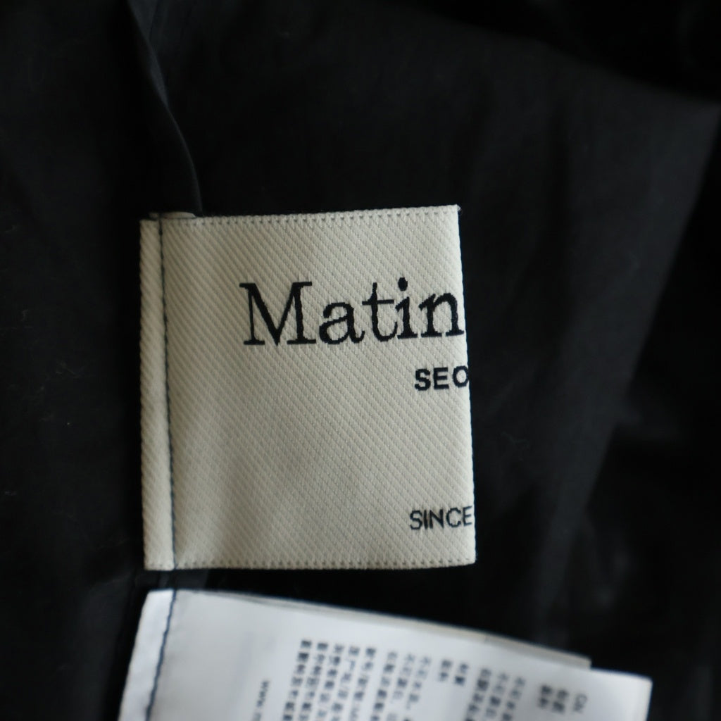 Matin Kim(マーティンキム) 25AW LOGO COATING JKT MK2500JP002V ロゴ コーティングブルゾンジャケット ブラック MK2500JP002V