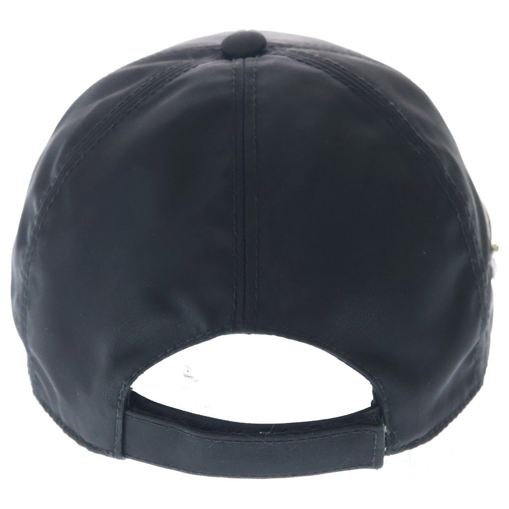 PRADA(プラダ) 22SS Re Nylon BASEBALL CAP 1HC274 リナイロン トライアングルロゴプレート ベースボールキャップ 帽子 ブラック