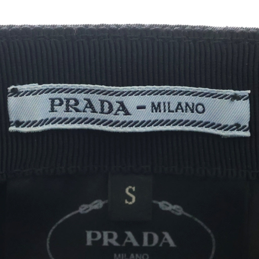 PRADA(プラダ) 22SS Re Nylon BASEBALL CAP 1HC274 リナイロン トライアングルロゴプレート ベースボールキャップ 帽子 ブラック