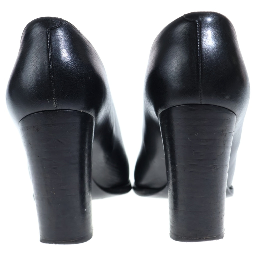 CELINE(セリーヌ) Leather V Block Heel Pumps レザーVブロック ヒール パンプス レディース ブラック ‐