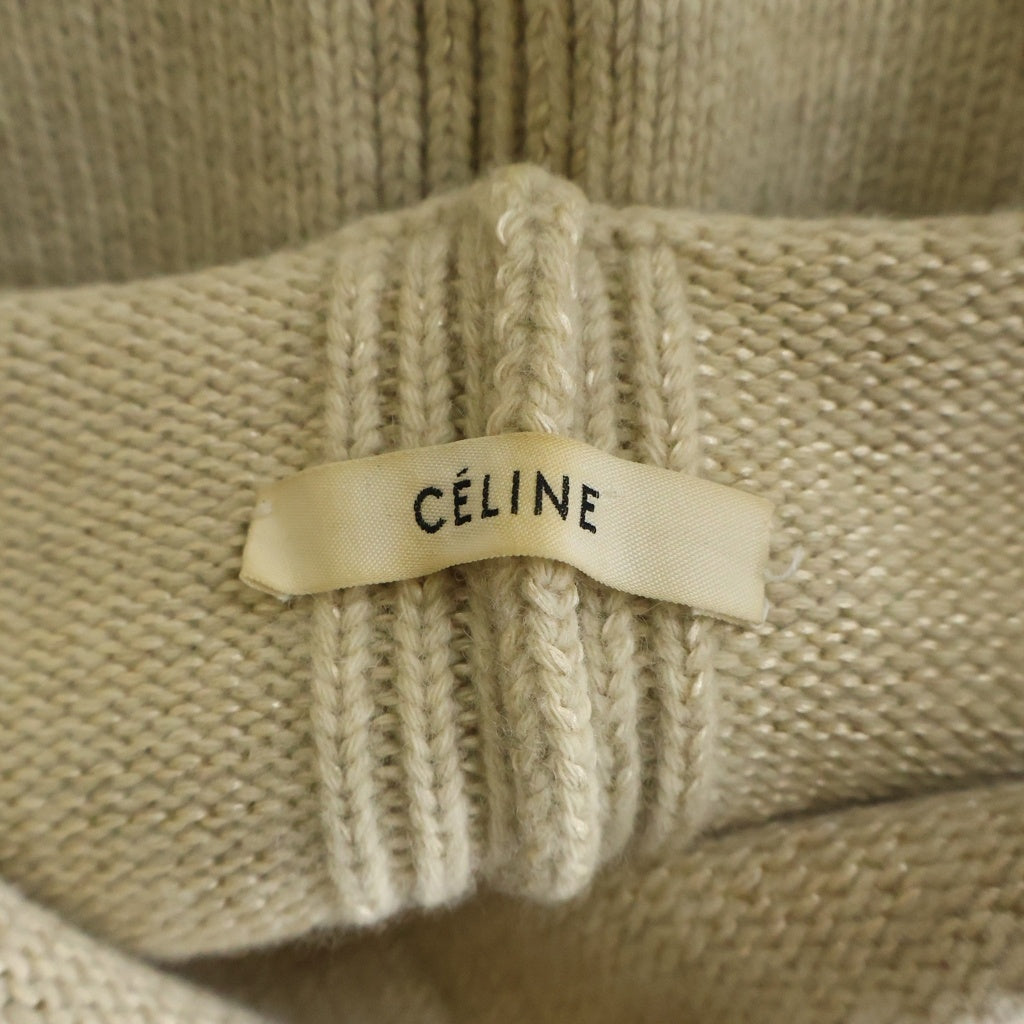CELINE(セリーヌ) Cashmere Blend Chunky Knit フィービー ファイロ期 カシミヤ混 チャンキーニット ハイネック長袖ニットセーターベージュ レディース 2 3CT9/7265