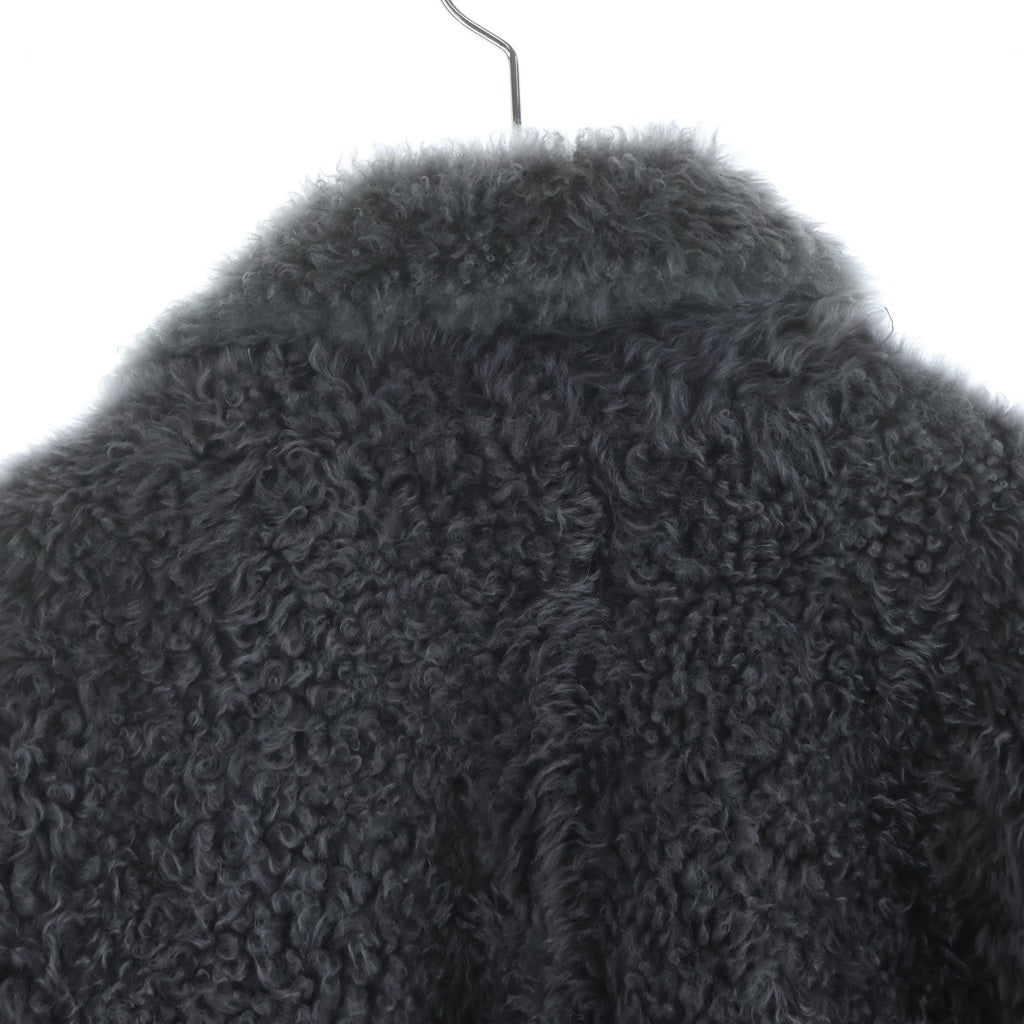 CELINE(セリーヌ) Lambskin Shearling Coat フィービー ファイロ期 ラムスキンシアリング ムートンコート グレー レディース 2 8S62/064A