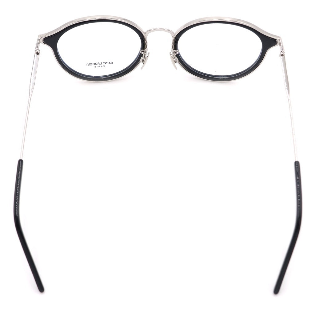 SAINT LAURENT PARIS(サンローランパリ) オーバルフレーム サングラス 眼鏡 アイウェア 52□21 145 ブラック/シルバー SL234/F 002
