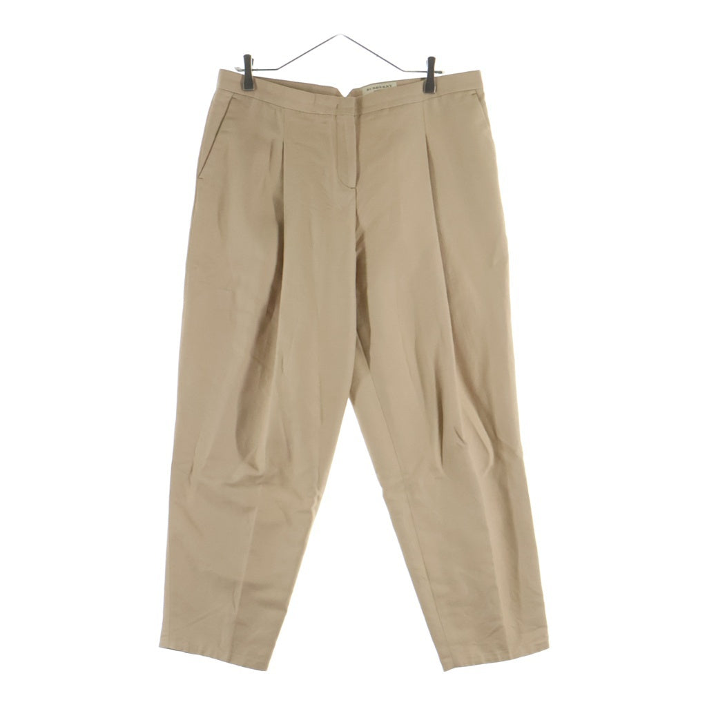BURBERRY(バーバリー) Cotton Long Straight Pant コットン センタープレス ストレートパンツ ベージュ 3924001