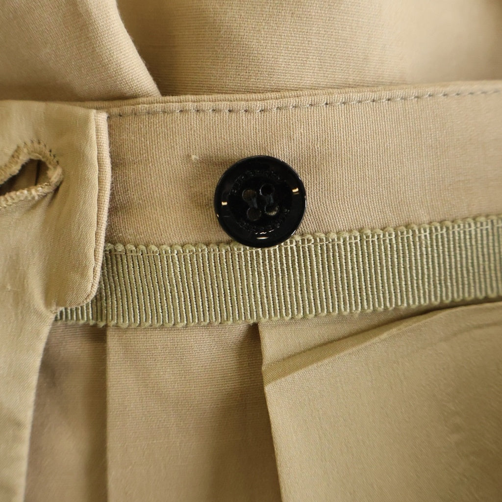 BURBERRY(バーバリー) Cotton Long Straight Pant コットン センタープレス ストレートパンツ ベージュ 3924001