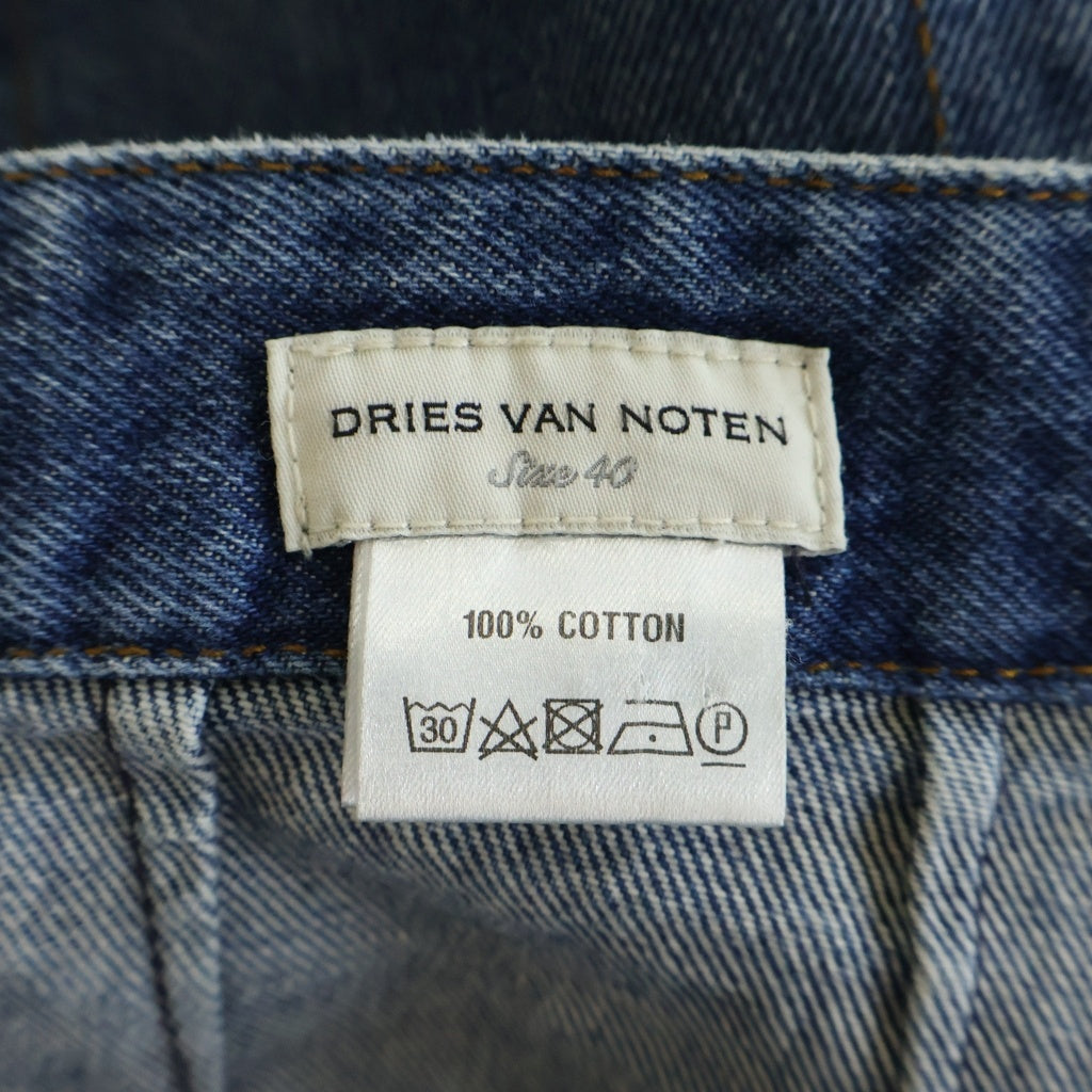 DRIES VAN NOTEN(ドリスヴァンノッテン) WIDE LEG DENIM PANTS ワイドレッグデニムパンツ インディゴ ‐ レディース