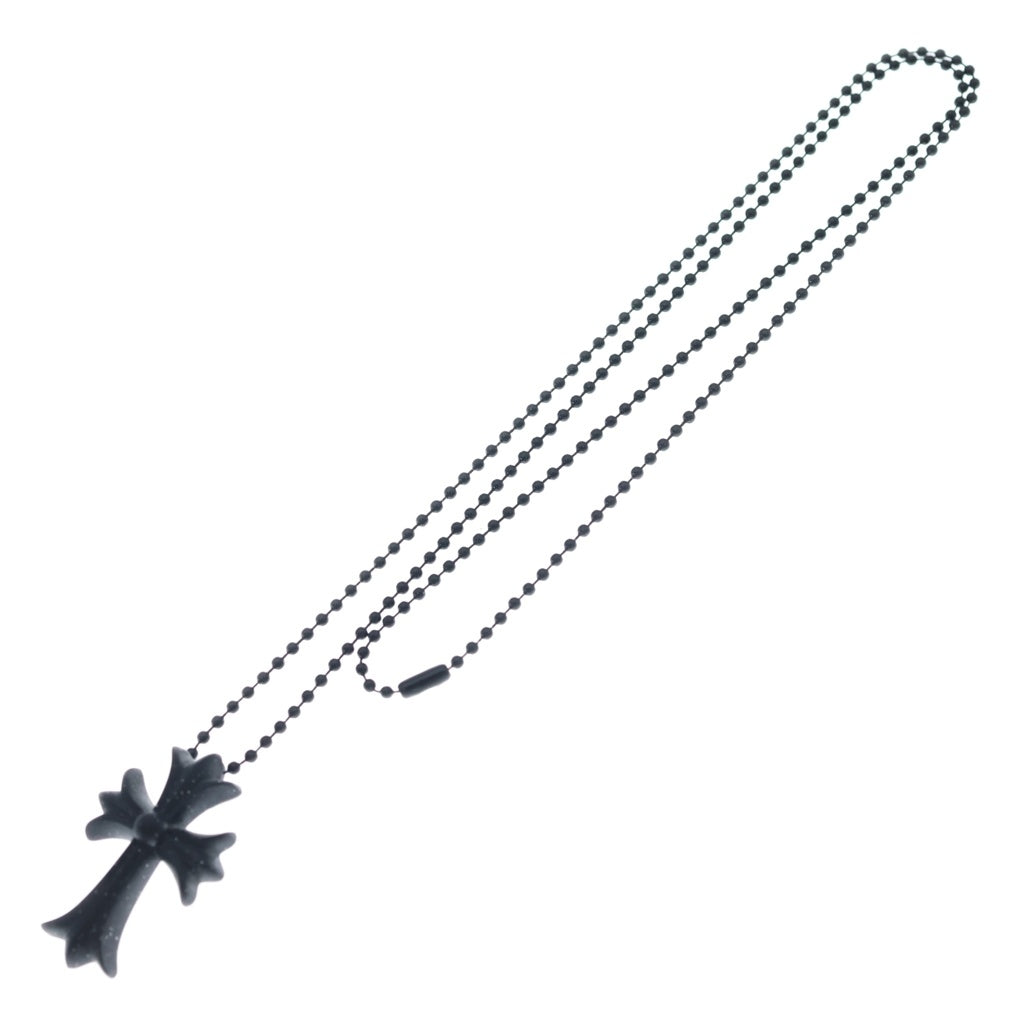 CHROME HEARTS(クロムハーツ) RUBBER CH CRS SML スモールCHクロス ラバーネックレス ラメ シリコン ブラック