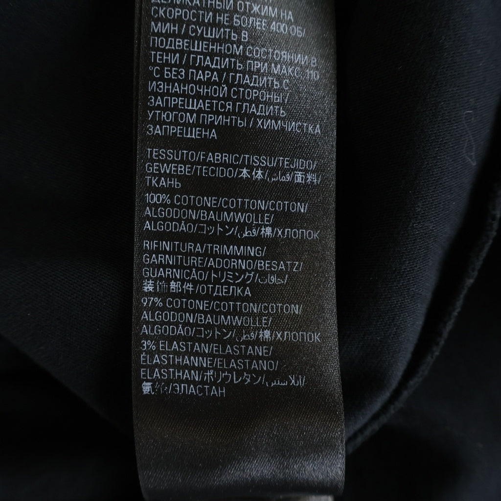 BALENCIAGA(バレンシアガ) 23SS BBロゴ デストロイ加工 クルーネック半袖Tシャツカットソー ブラック 739028 T0VN8