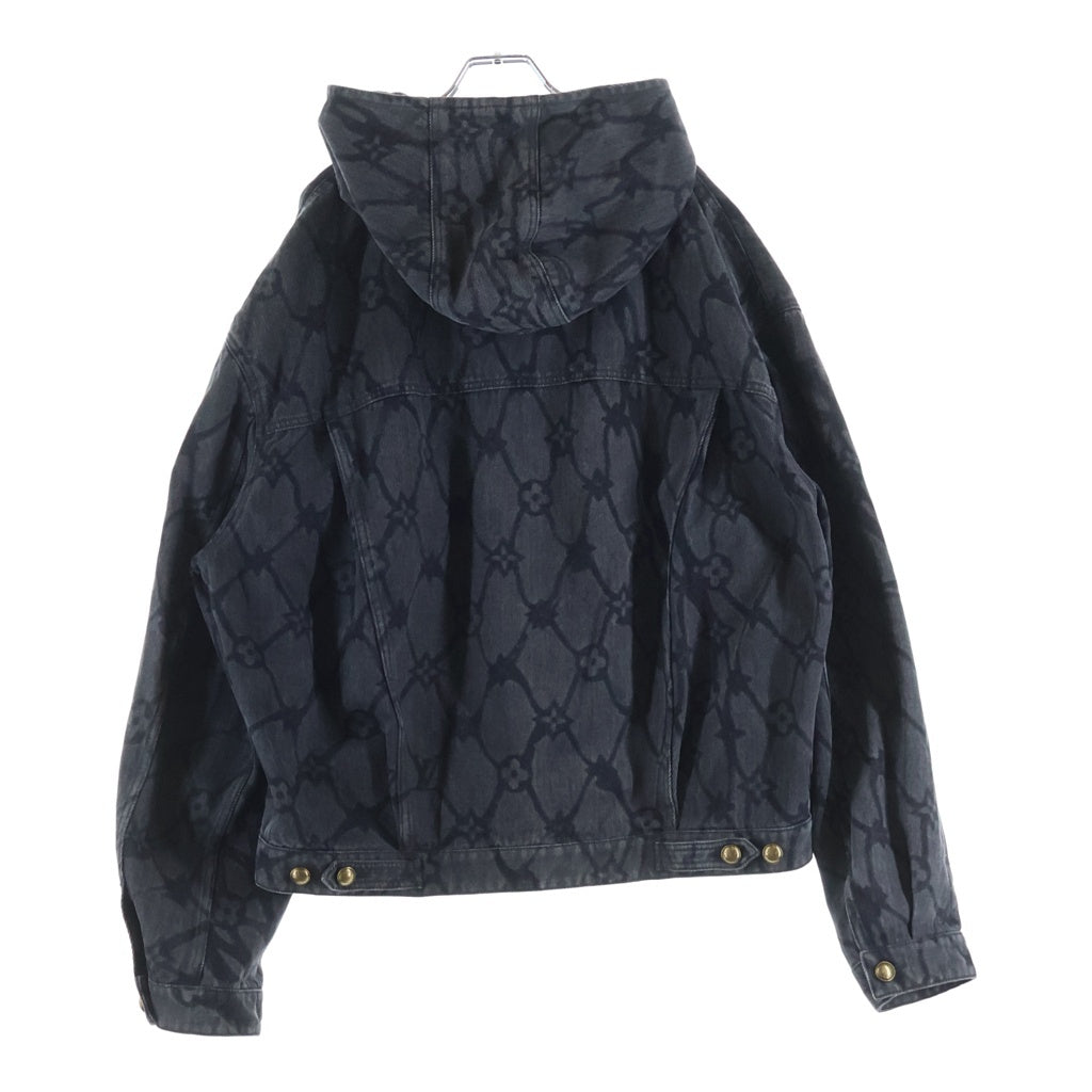 LOUIS VUITTON(ルイヴィトン) 24AW モノグラム フード デニムジャケット ブルゾン ブラック RM242MM CHX HRA15W