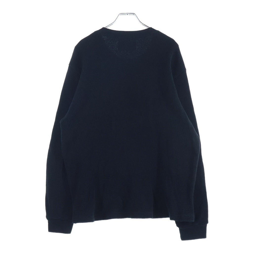 WACKO MARIA(ワコマリア) THERMAL CREW NECK SHIRT サーマル クルーネック長袖Tシャツカットソー ロンT ブラック -