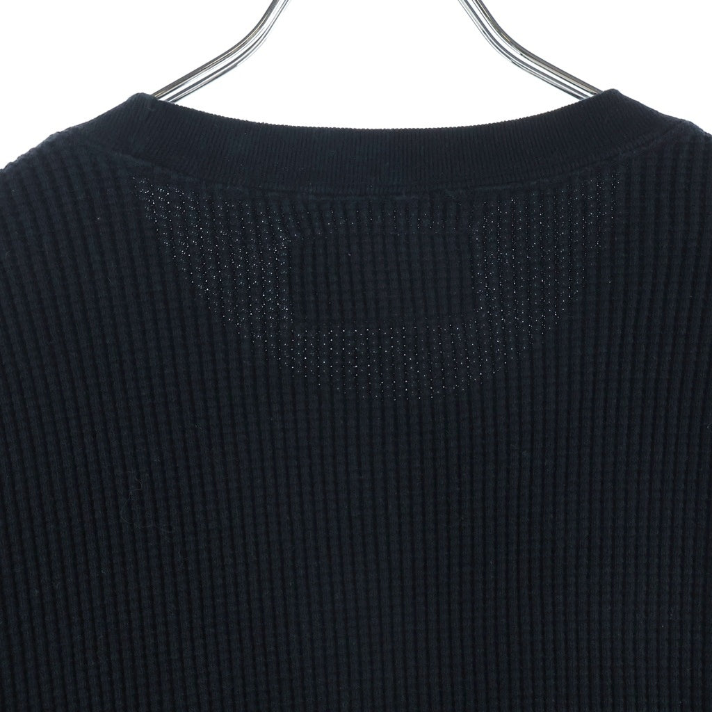 WACKO MARIA(ワコマリア) THERMAL CREW NECK SHIRT サーマル クルーネック長袖Tシャツカットソー ロンT ブラック -