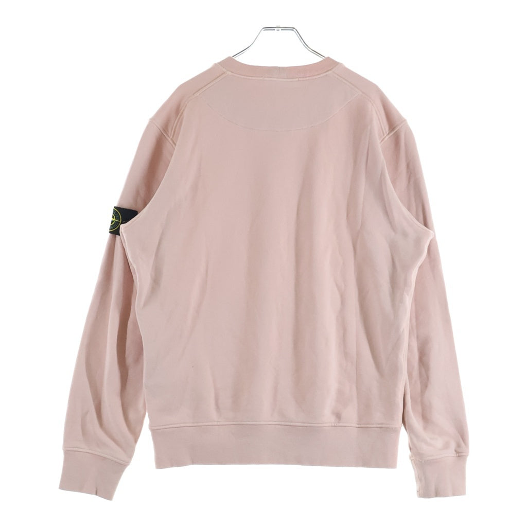 STONE ISLAND(ストーンアイランド) 25SS LOGO PATCH ORGANIC COTTON FLEECE K1S156100044S0051 ショルダーロゴワッペン コットン クルーネック長袖スウェットトレーナー ピンク