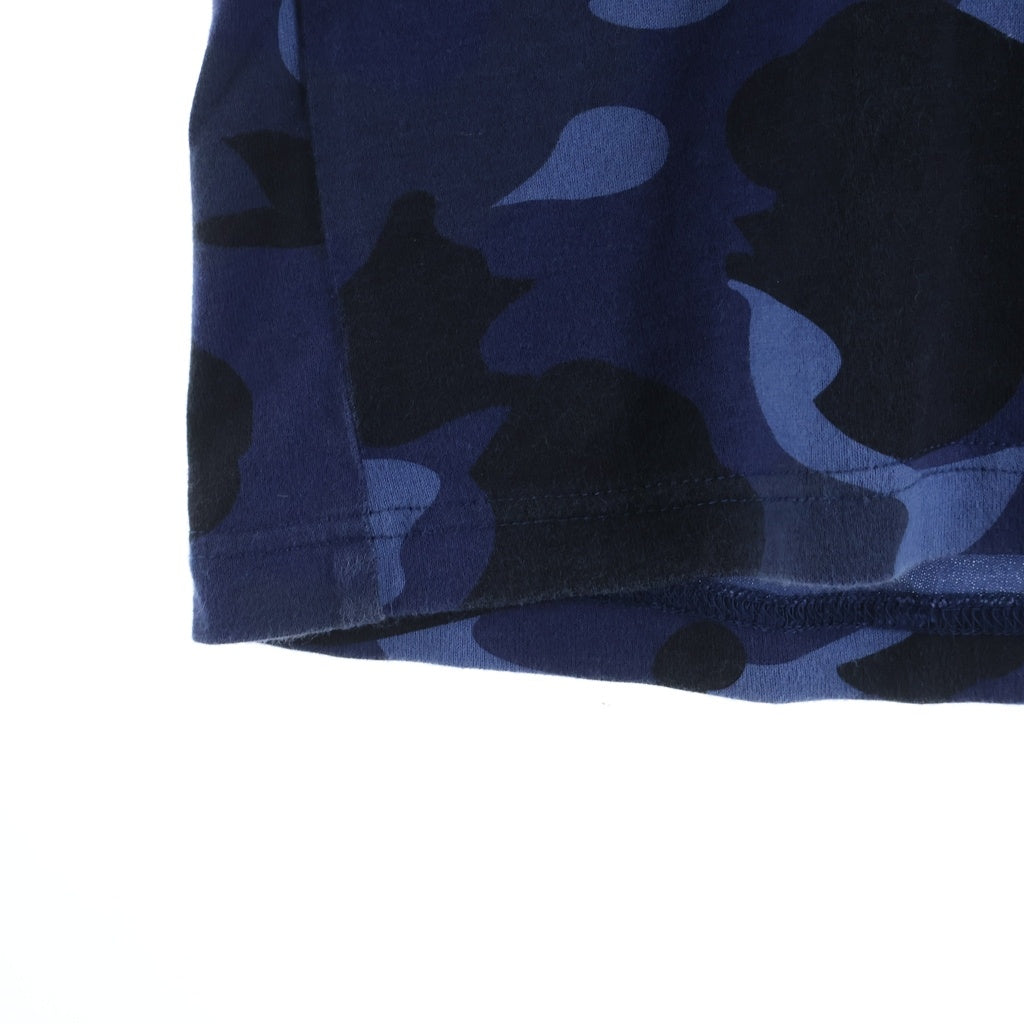 A BATHING APE(アベイシングエイプ) Color Camo College Tee 001CSK301002M カモ カレッジロゴプリント クルーネック半袖Tシャツカットソー ブルー