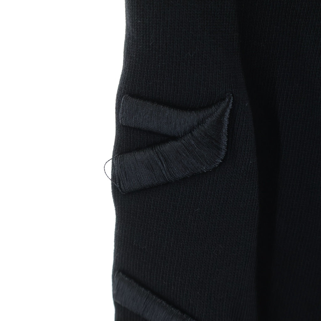 MONCLER(モンクレール) PANTALONE F20919D71712 パンタローネ ロゴ刺繍スウェットパンツ ブラック