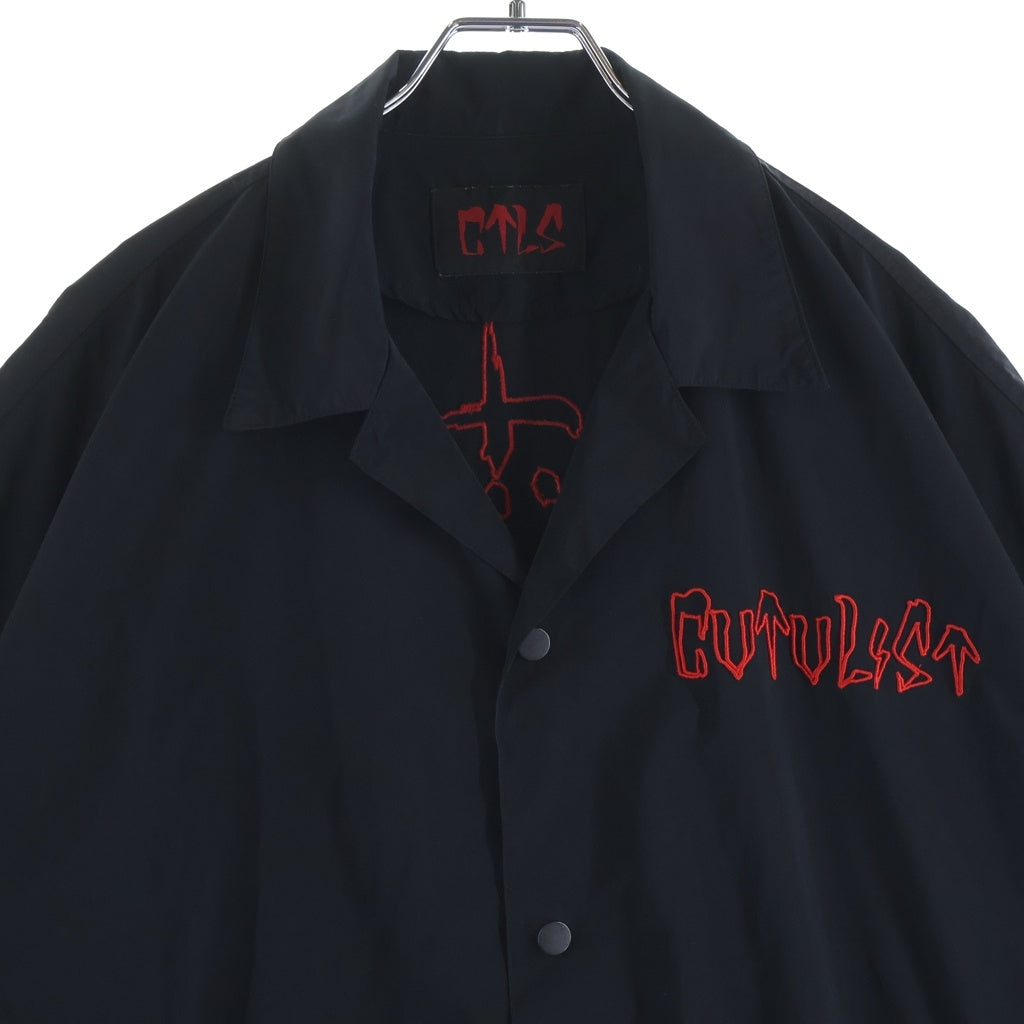 cvtvlist(カタリスト) 23SS 名古屋限定 ロゴ刺繍ナイロン半袖シャツ ブラック 2201040202