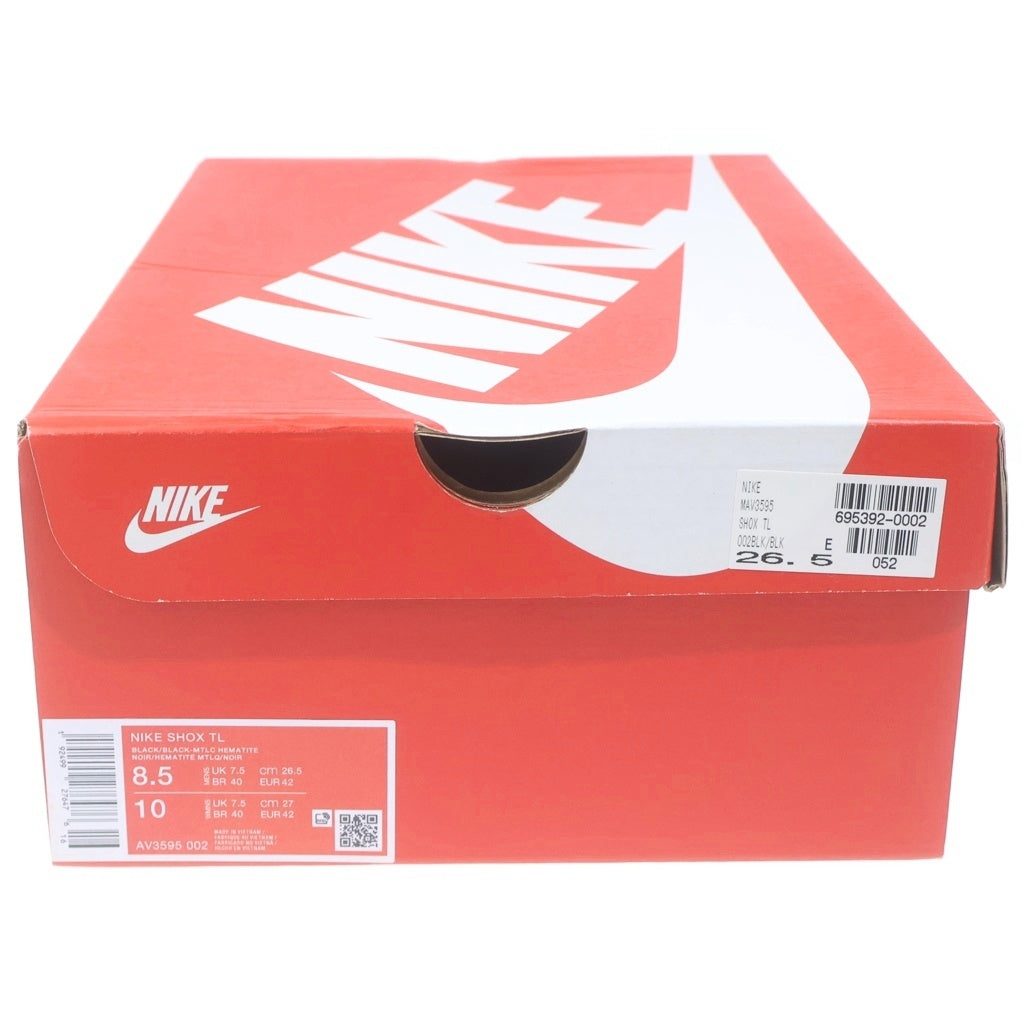 NIKE(ナイキ) SHOX TL BLACK METALLIC HEMATITE MAX ORANGE ショックス TL ブラック メタリックヘマタイト マックスオレンジ ローカットスニーカー US8.5/26.5cm AV3595-002