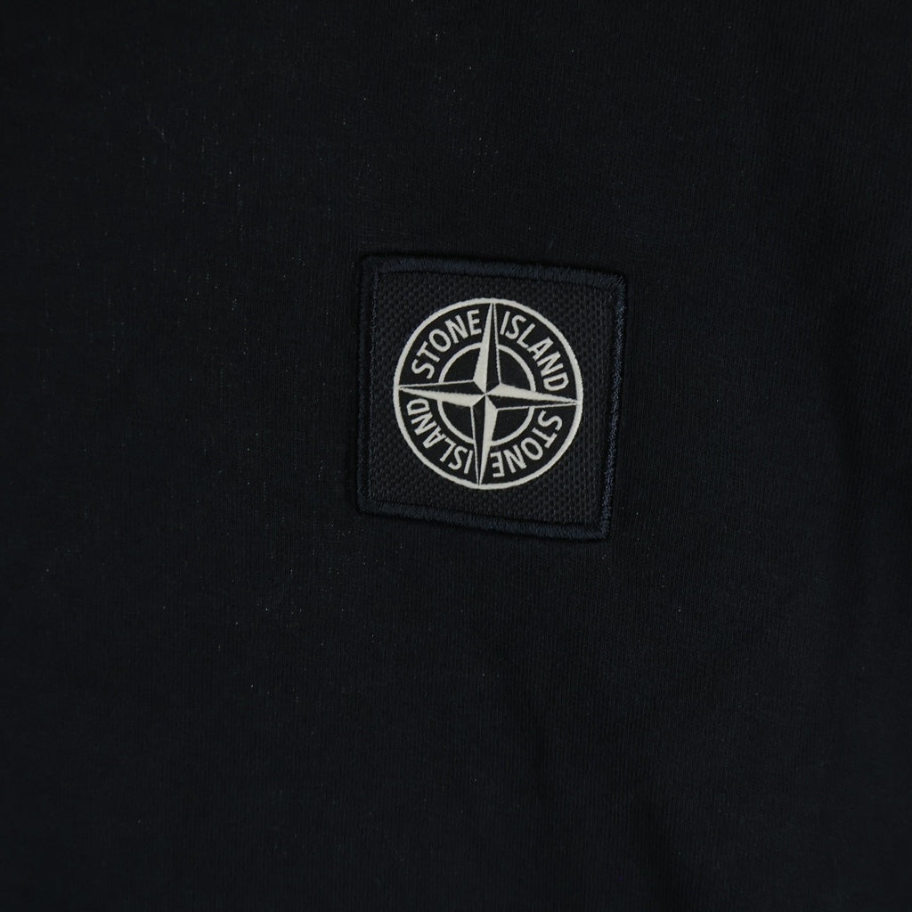 STONE ISLAND(ストーンアイランド) 23AW Cotton Jersey Short Sleeve T-Shirt 791524113 コットンジャージ フロントロゴパッチクルーネック半袖Tシャツカットソー ブラック 791524113