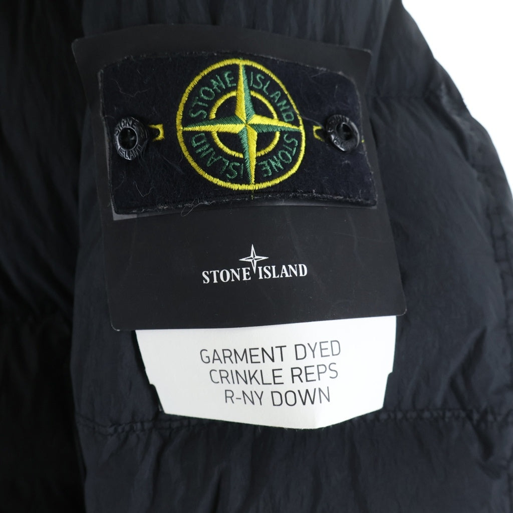 STONE ISLAND(ストーンアイランド) 24AW GIUBBOTTO VERA PIUMA RDS 811540123 ガーメントダイ スタンドカラー ダウンジャケット ブラック