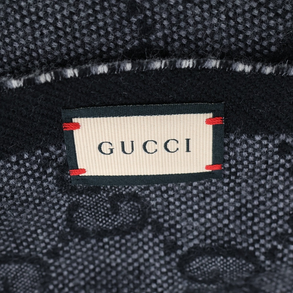 GUCCI(グッチ) GG Jaquard Scarf GGジャガード ウールマフラー グレー 676610 4G200