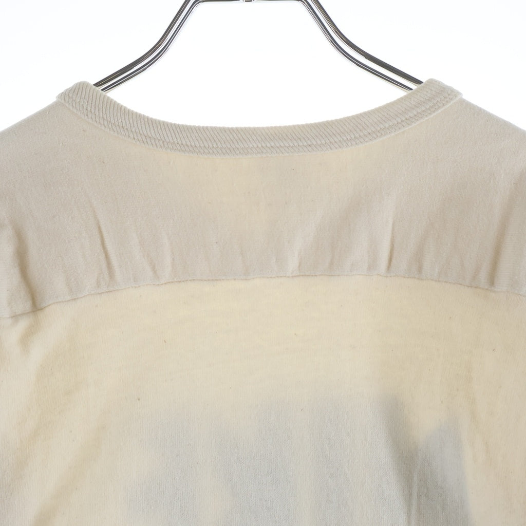 NIKE(ナイキ) 70S VINTAGE FOOTBALL T-SHIRT ヴィンテージ USA製 オレンジタグ シングルステッチ フロントロゴプリント クルーネック七分丈フットボールTシャツカットソー