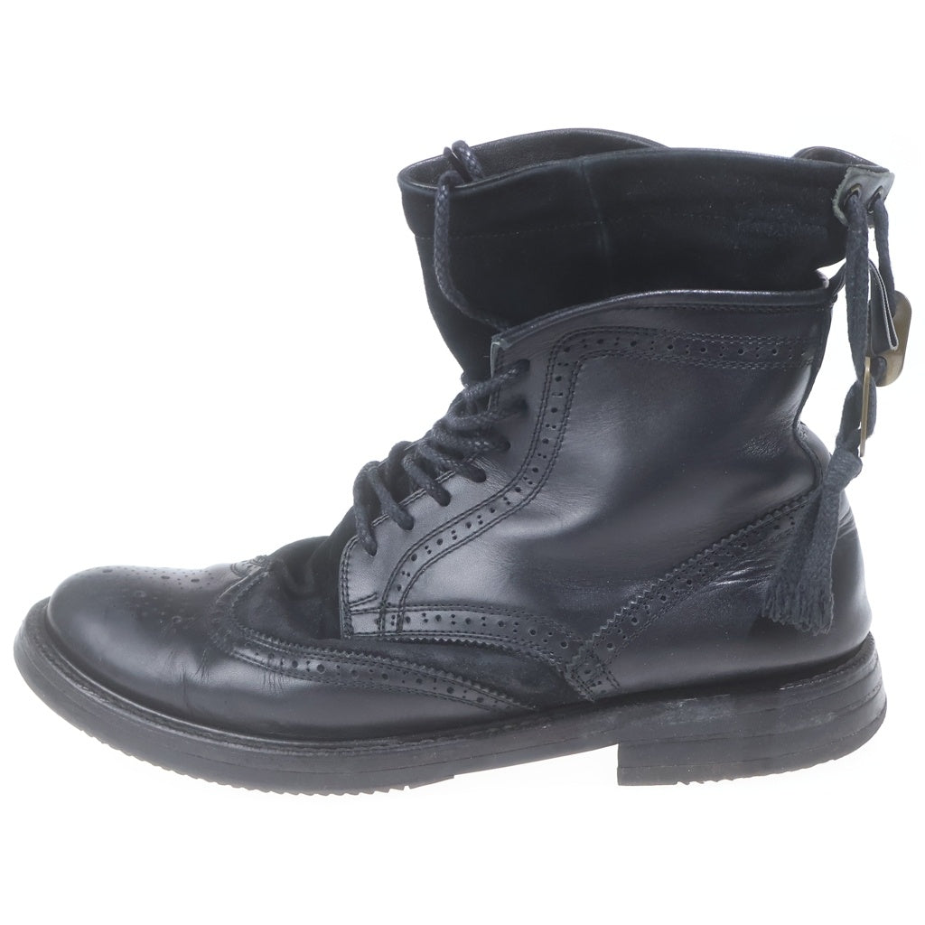 MIHARA YASUHIRO(ミハラヤスヒロ) double layered boots ダブルレイヤードハイカット サイドジップアップブーツ ブラック