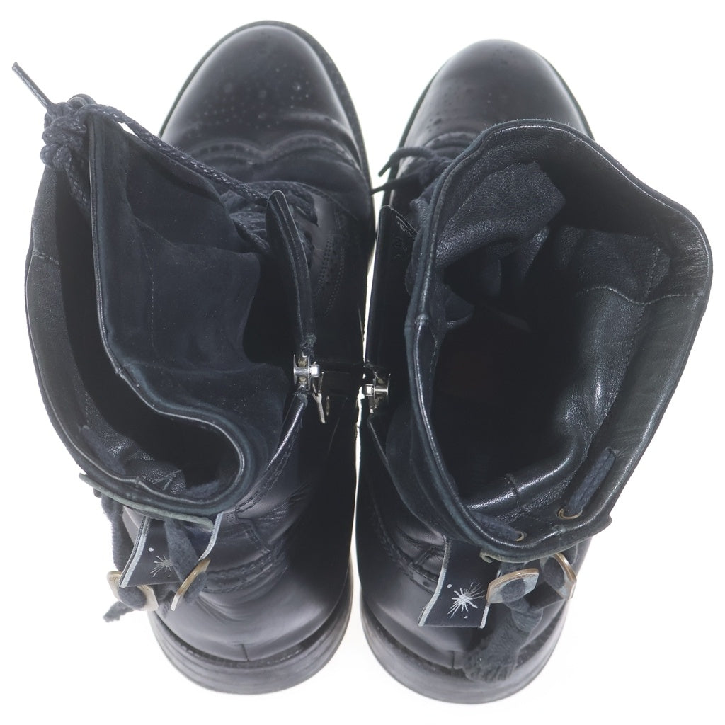 MIHARA YASUHIRO(ミハラヤスヒロ) double layered boots ダブルレイヤードハイカット サイドジップアップブーツ ブラック