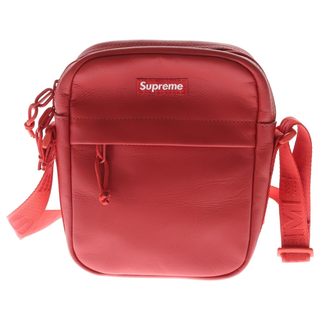 SUPREME(シュプリーム) 23AW Leather Shoulder Bag ボックスロゴレザーショルダーバッグ レッド