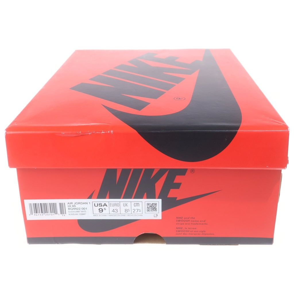 NIKE(ナイキ) AIR JORDAN 1 High 85 Black/White エアジョーダン1 85 ハイカットスニーカー ブラック/ホワイト US9.5/27.5CM BQ4422-001