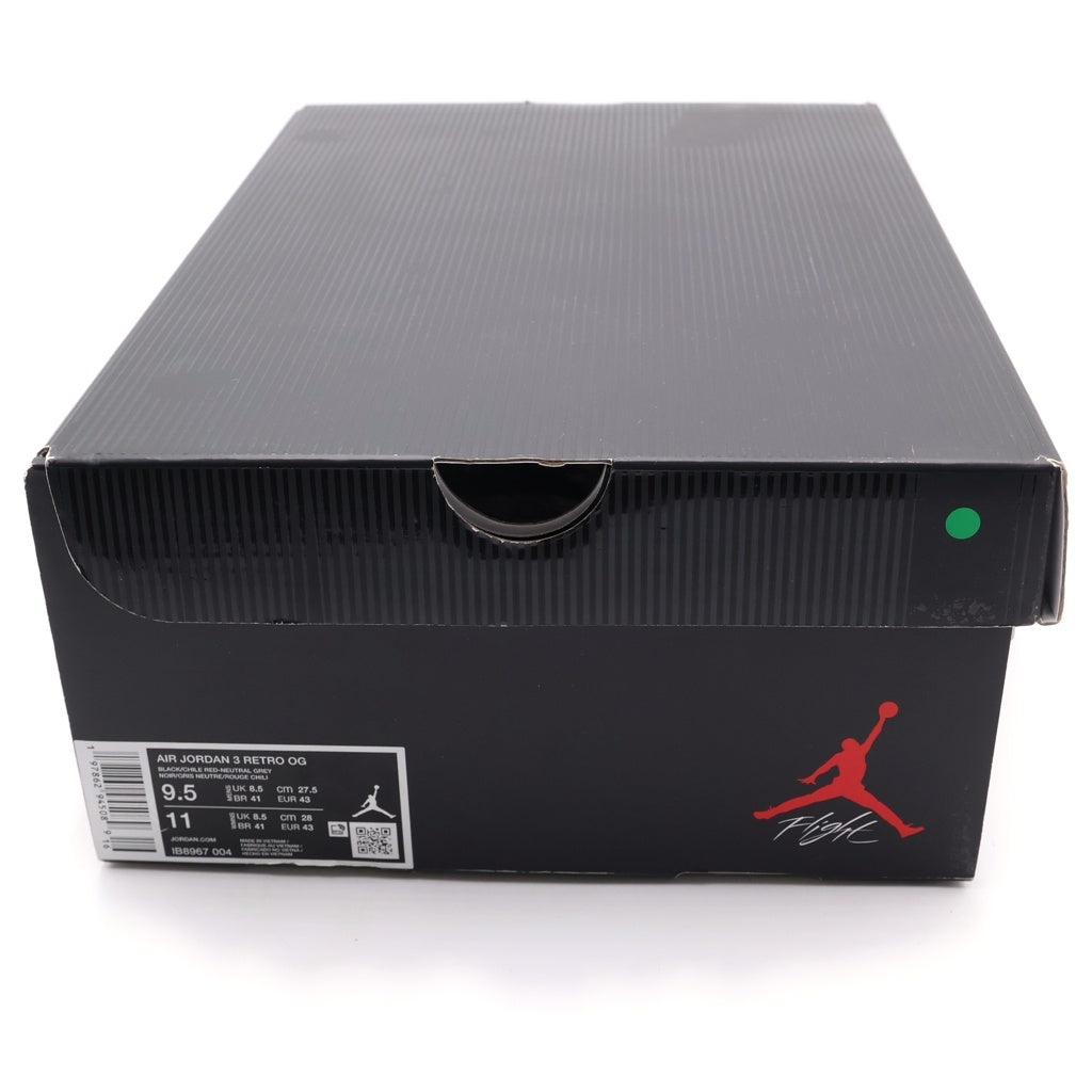 NIKE(ナイキ) AIR JORDAN 3 Retro Rare Air IB8967‐004 エアジョーダン3 レトロ レア エア ハイカットスニーカー US9.5/27.5cm ブラック