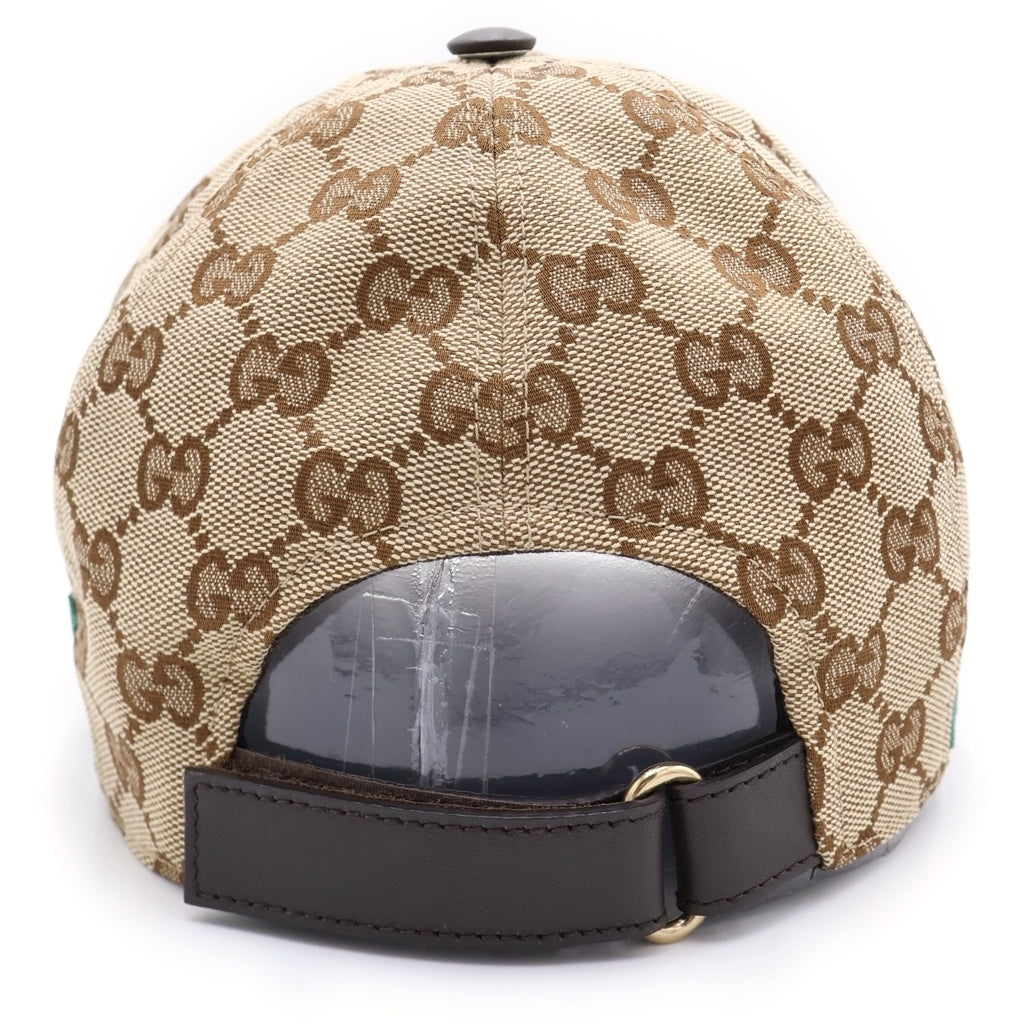 GUCCI(グッチ) ウェブ ストライプ GG ベースボールキャップ 帽子 ブラウン 200035 KQWBG